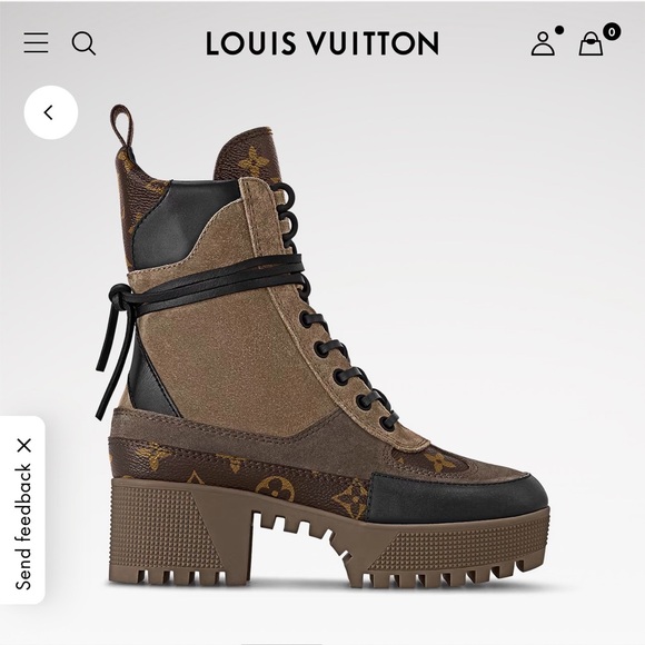 Louis Vuitton Shoes - Louis Vuitton Black and Brown Lace Up Boots
